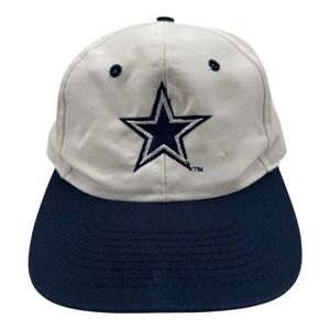 Vintage Logo 7‎ Dallas Cowboys Hat Cap Snapback Adjustable NFL 90s White Blue